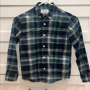 Old Navy Plaid Button-Up Shirt Boys Size M (8)